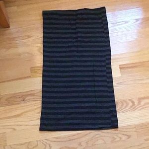 Strapless Striped Dress